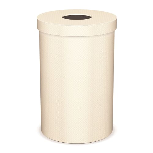 Jumbo Woven Round Hamper, Ivory